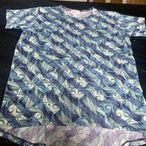 LulaRoe Sally nightmare before Christmas tunic top size 10